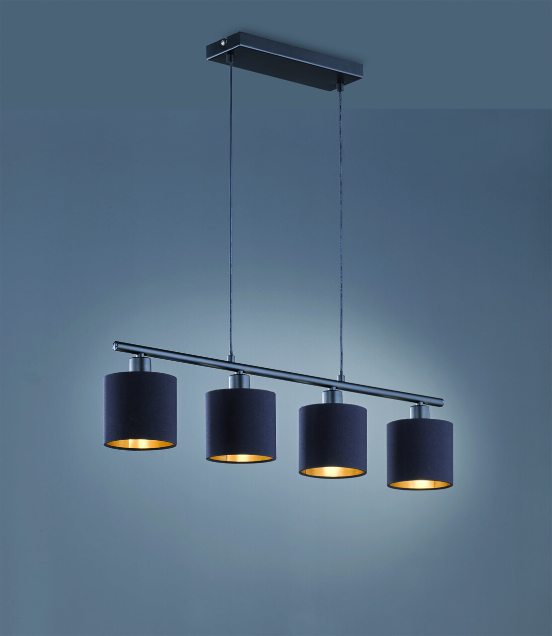 Lustra Tommy, RL, 75x12x150 cm, 28W, 4x E14, metal, negru mat - imagine 5